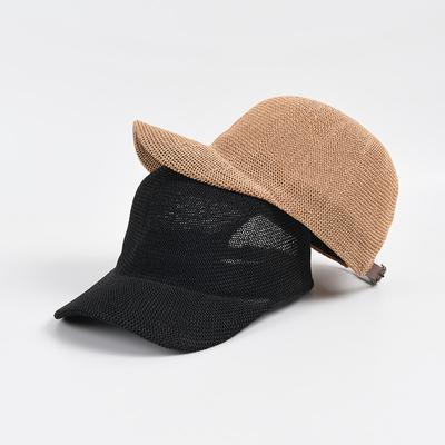 Spring and Summer New Papyrus Breathable Baseball Cap Outdoor Solid Color Adjustable Sunshade Sunscreen Cap