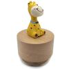 Mini Wooden Animal Carousel Music Box Cute Giraffe Ornament (Theme It's a Small World)