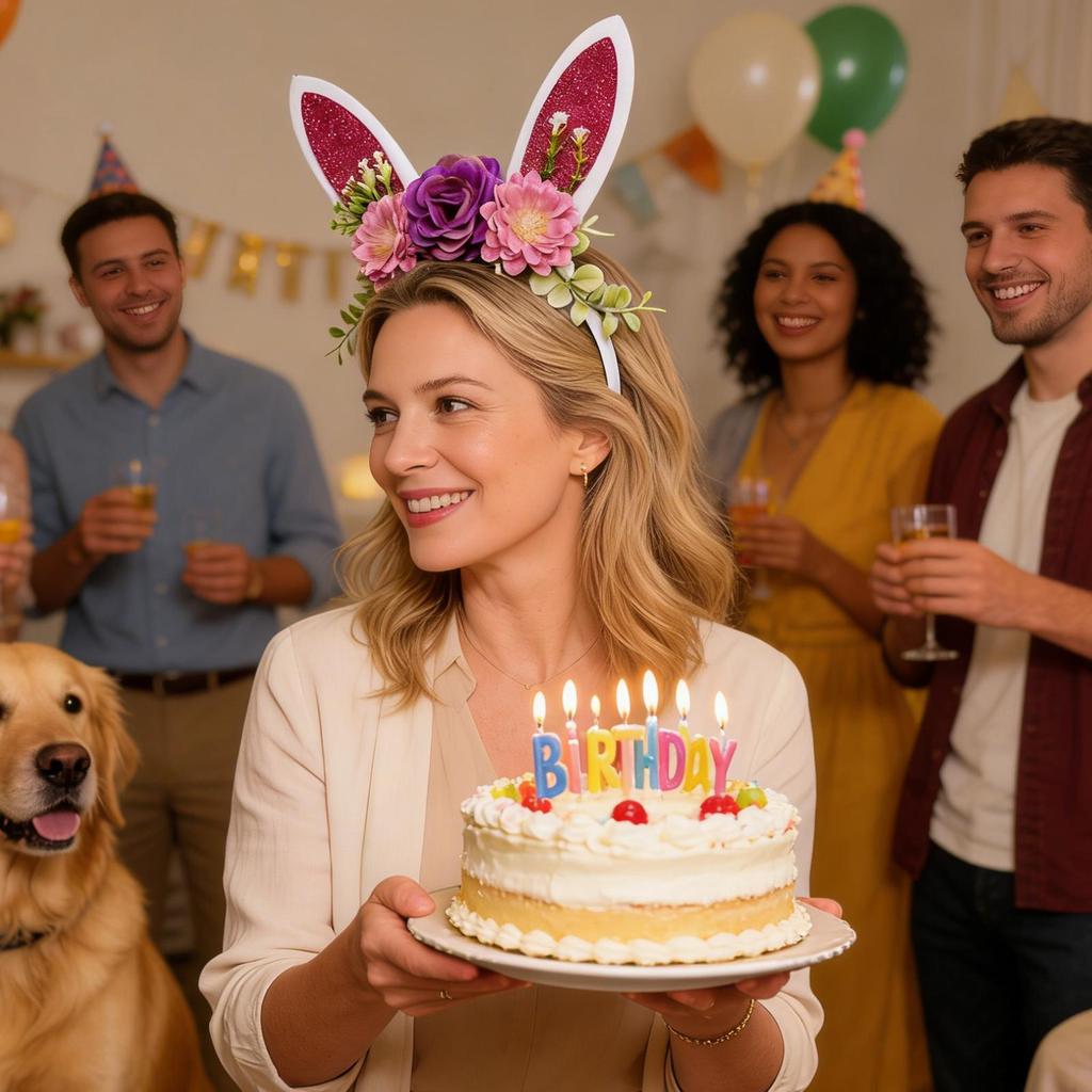 Easter Headbands For Kids Soft Glitter Cartoon Festive Costume Decoration Adult Kids Rabbit Ears Headband For Cosplay Photo