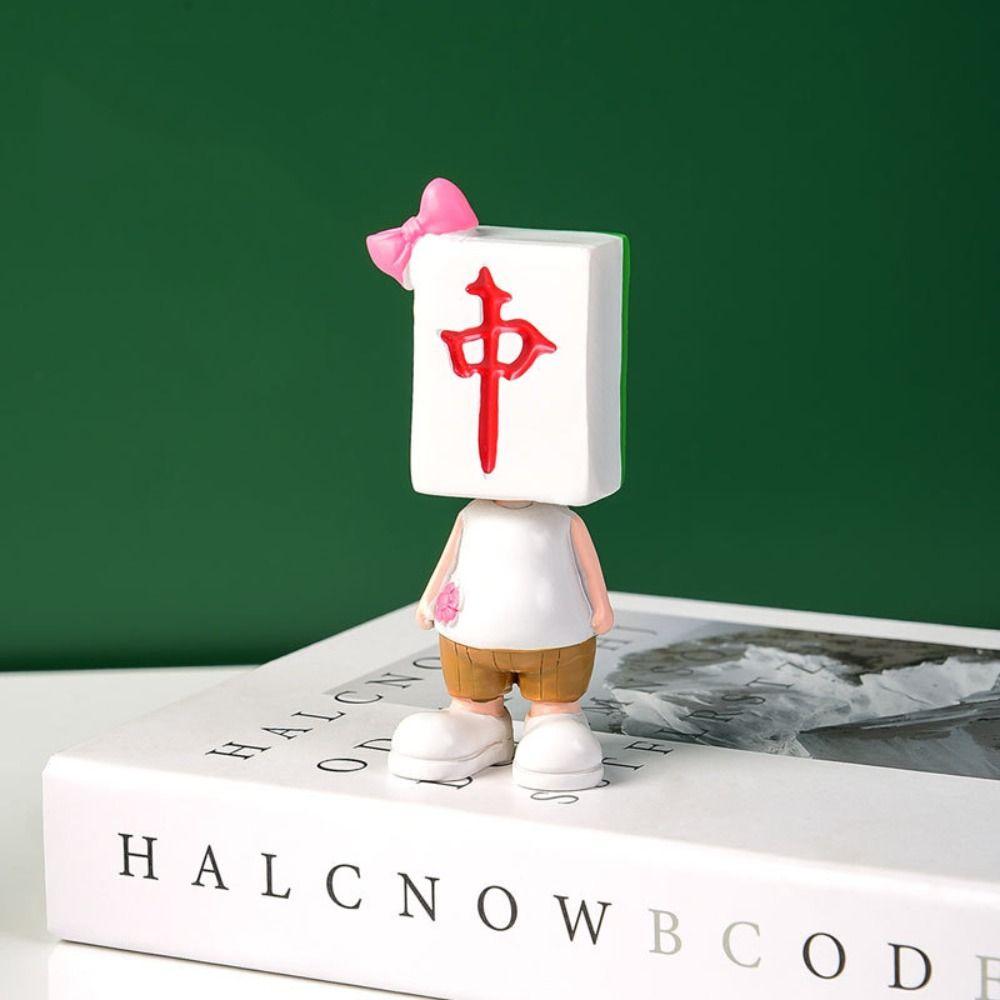Miniature Mahjong Mini Figurine Handmade Mahjong Figure Toys Kids Birthday Gift