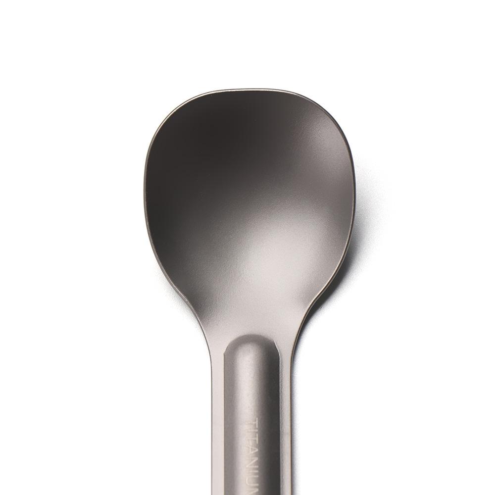 Portable New Pure Cutlery Fork Long Handle Spoon Titanium Cookware Outdoor Picnic Accessories