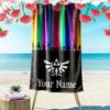 Name Custom Game Legend of Zelda Print Beach Towel, Large Soft Quick Dry Towel for Beach Camping Swimming