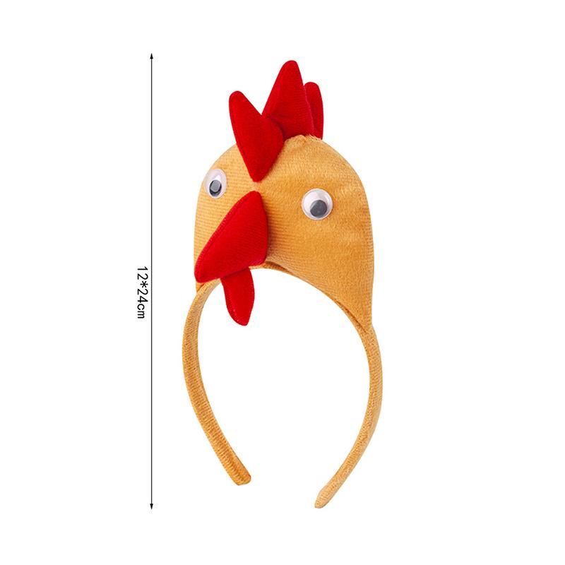 Child Kids Adult Chicken Chick Headband Animal Cosplay Props Birthday Gift Party Costume Carnival Halloween Christmas