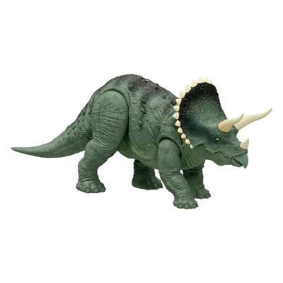 Mattel Jurassic World Sound Real Triceratops Kids Figure Dinosaur Ages JLD29 & Toy, Approx. 35cm, 4+, Green,