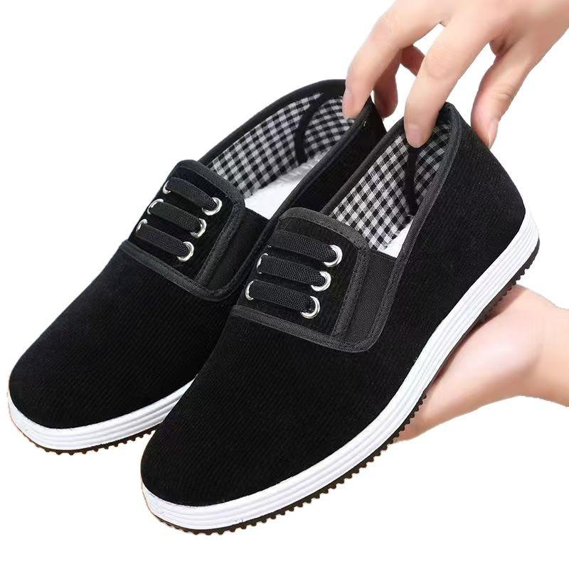 Beijing Cloth Shoes Men and Women Old Lasagna Breathable Lightweight Casual Flat Shoes One Pedal Shoes