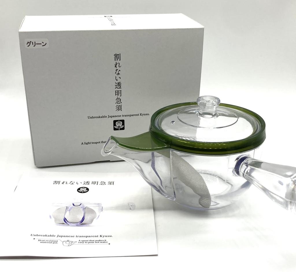 Unbreakable Transparent Green Noguchi Kumataro Tea Exclusive Includes Tea Brewing Made In Japan with Suitable for Green Black Roasted Green Oolong and
