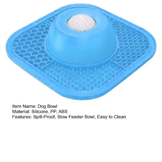 Tigela para Cães Alimentador Lento para Petiscos Líquidos, Tigela para Cães com Bola de Lamber, Tigela de Lamber para Cães para Comer com Segurança, Caldo de Ossos, Iogurte, Cão Molhado