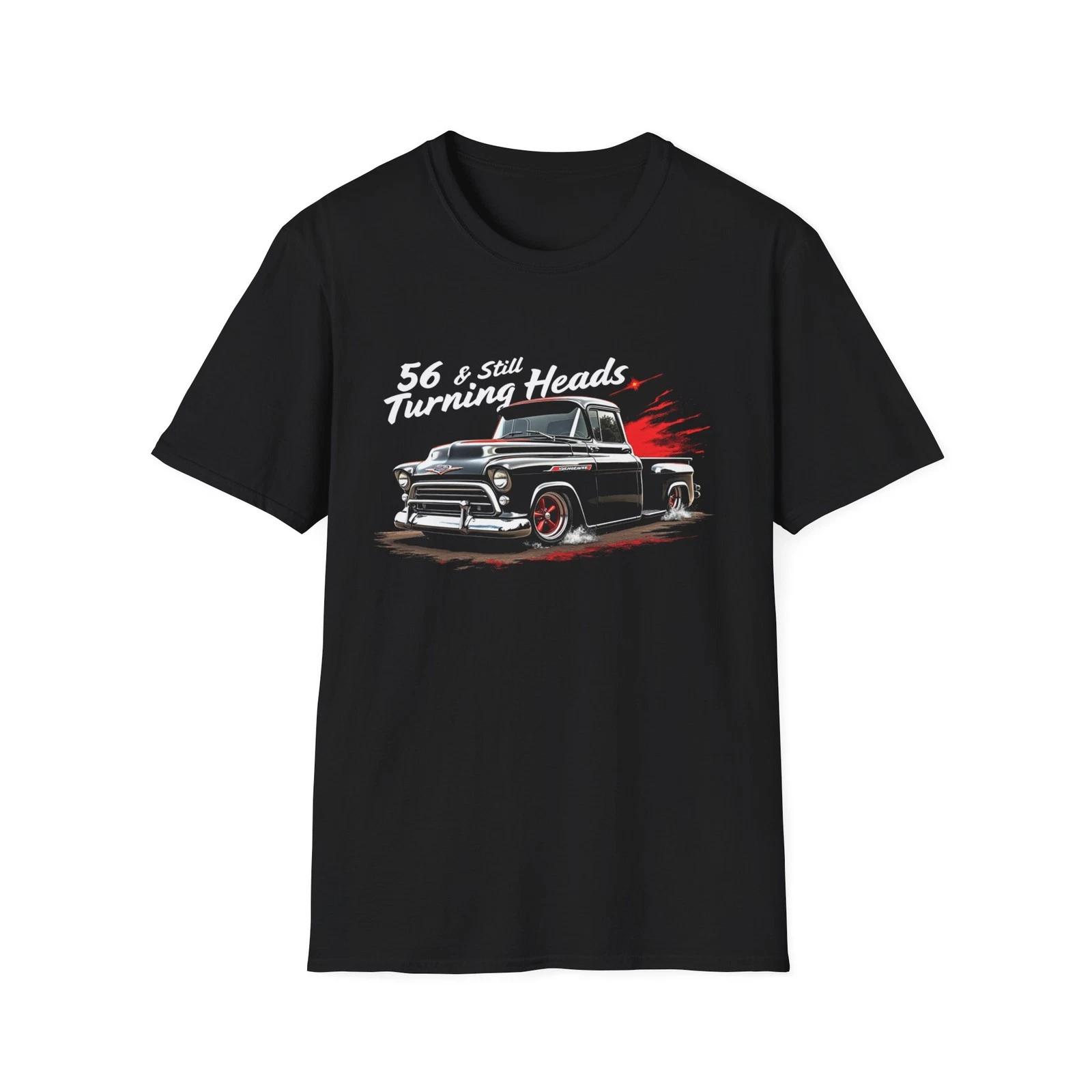 1956 Chevy 3100 T-Shirt Classic Pickup Truck Graphic Tee Vintage Hot Rod Apparel XXXXL