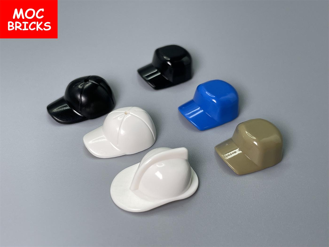 

6pcs MOC Blocks Baseball Cap Peaked Caps Hat Ideal For 4cm Figure Construction Bricks Part Assembles Particles Children s Playthings