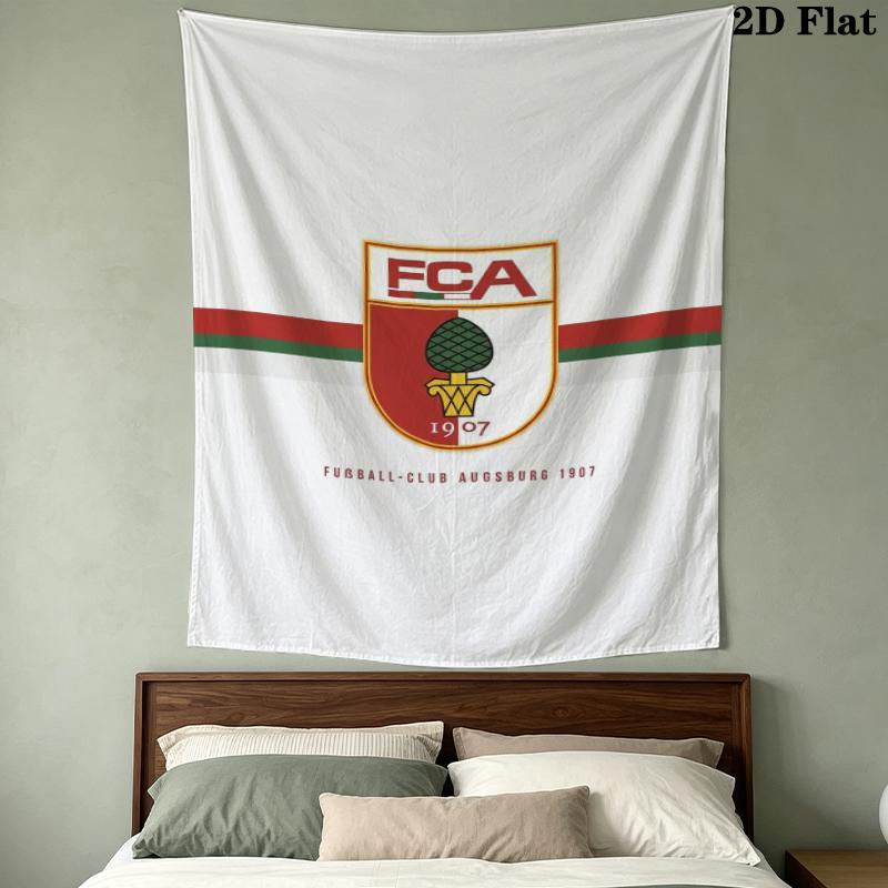 FC Augsburg Wall Tapestry Aesthetic Wall Hanging Printed Fabric Blanket Decorative Tapestries for Bedroom Living Room Home Decor