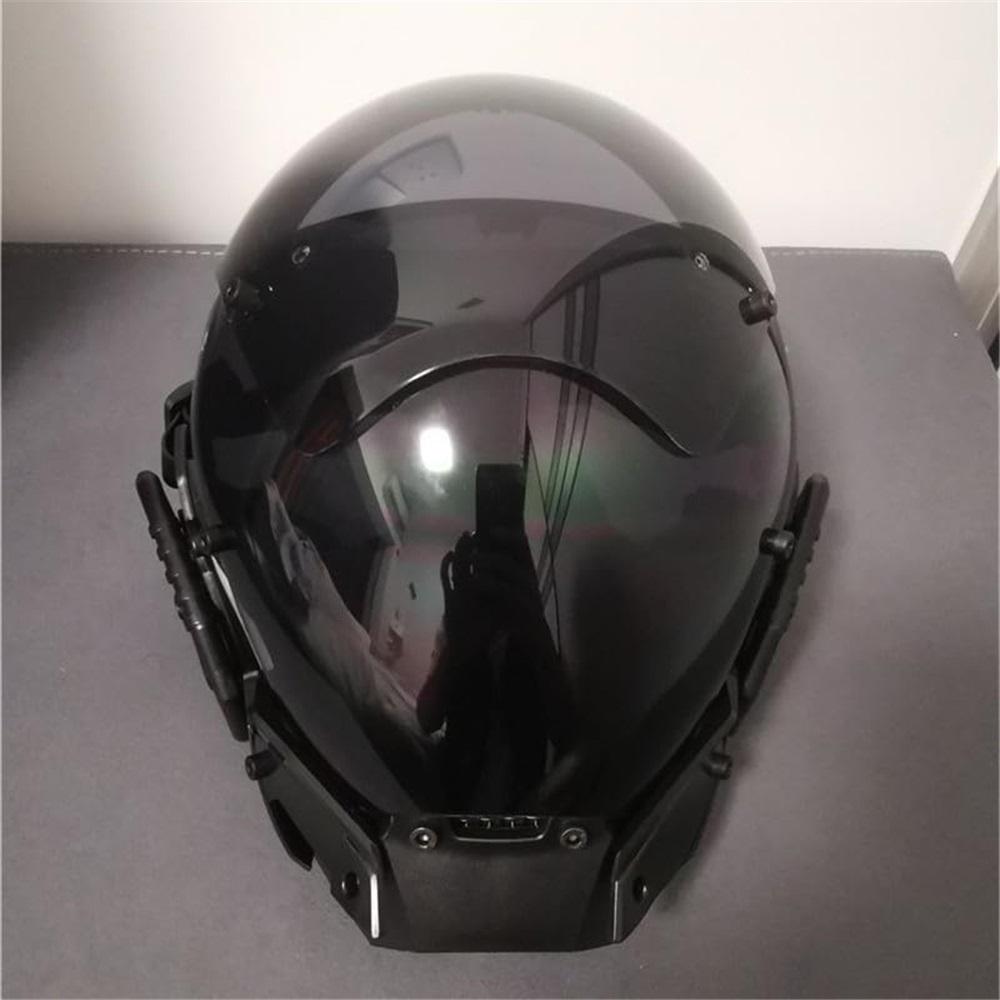 Kybergotický Punkový Helmový Maska pro Muže Motocyklová Futuristická Techwear Maska Cosplay Halloween Party Hudební Doplňky