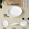 Melamine Round Plate: Porcelain-Look, Two-Color, for Commercial Use In Restaurants and Buffets - Perfect for Fast Food, Rice Bowls, and Cold Dishes.