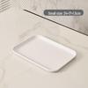 DM Rectangular Straw Plastic Serving Tray Set