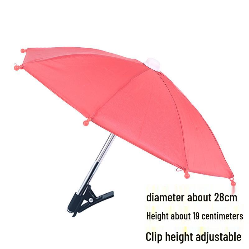 Portable Mobile Phone Sunshade and Rainproof Clip Umbrella