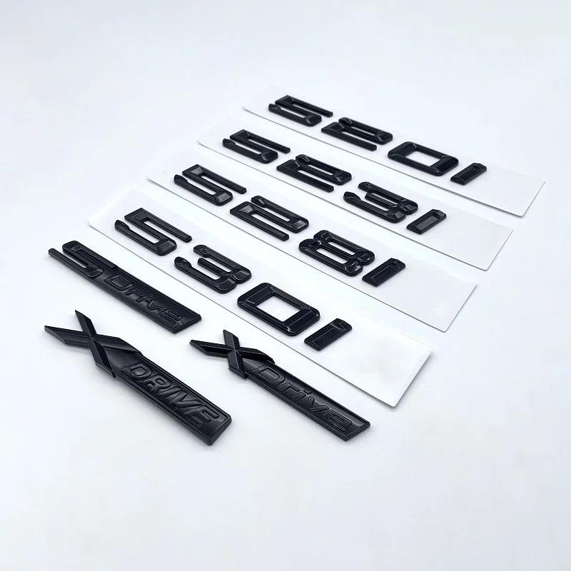 3D ABS Letter 520i 523i 525i 528i 530i 535i 540i Logo Badge Emblem For BMW 5 Series E60 E61 F10 F11 G30 Car Trunk Decal Sticker