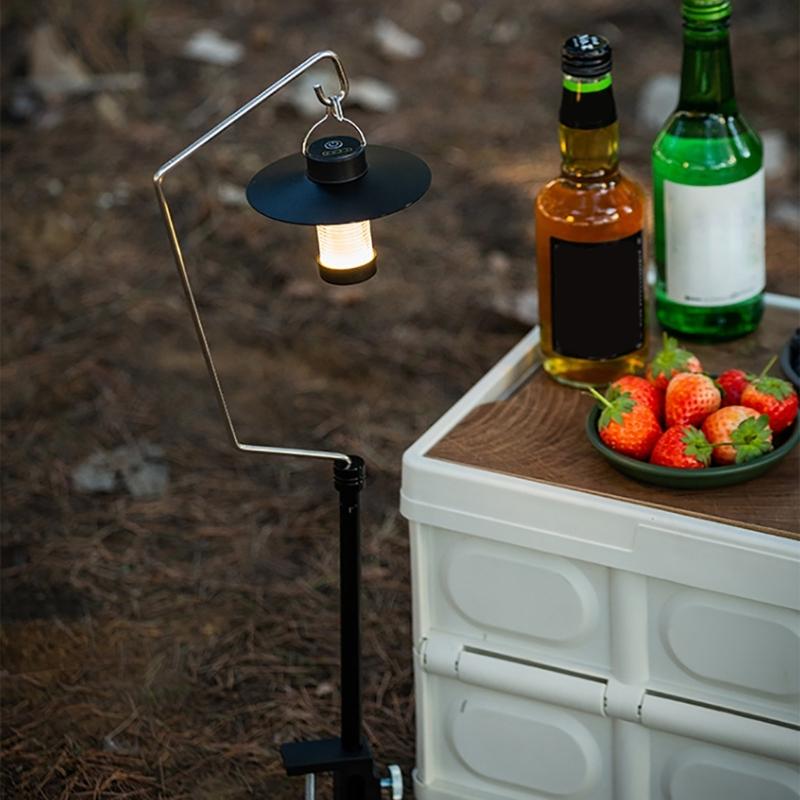 Support de lampe pliable portable Set de support de lampe de bureau multifonctionnel Lampe de camping pour le camping en plein air