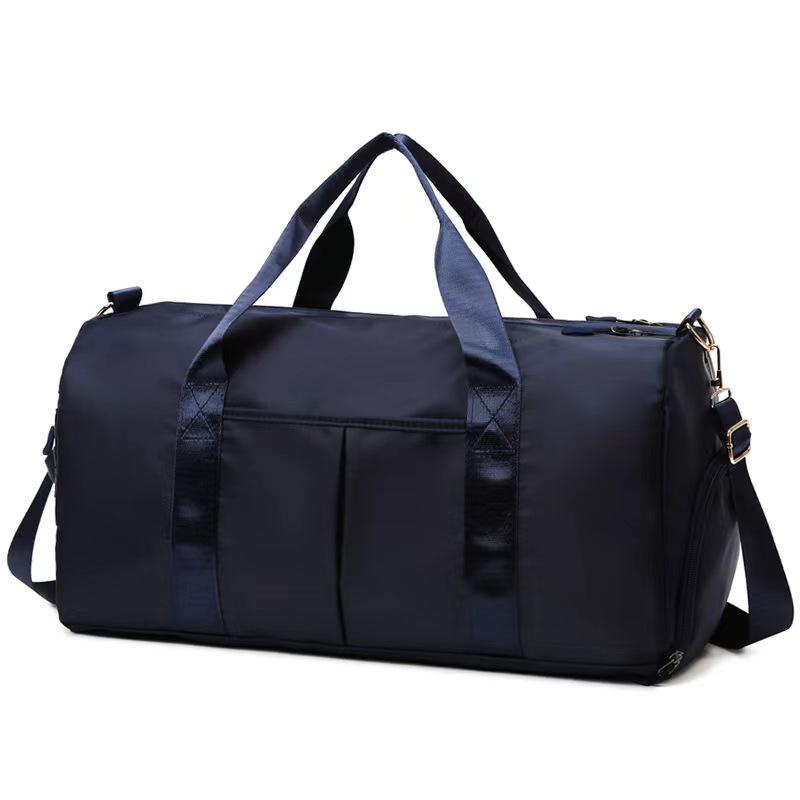 Large Capacity Travel and Gym Bag with Printed Logo, Dry/Wet Separation, Shoe Compartment, Ideal for Yoga, Swimming, and Business Trips