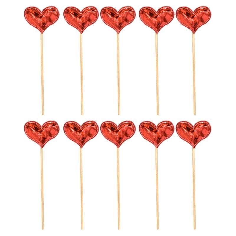 10xLove Heart/Crown/Star Shaped Insert Falgs Babies Shower Decoration for Party