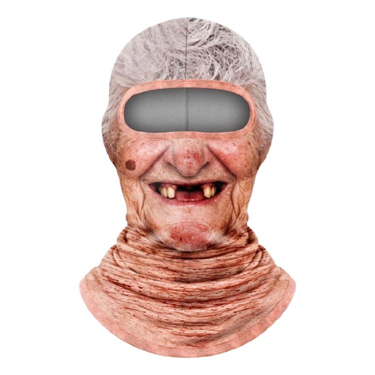 Fleece-Stoff Sturmhaube Skimaske mit 3D-Charaktergesicht, Warmer Kopf- und Nackenschutz für Outdoor-Sportarten und Kostümwear