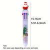 Christmas Multicolor Ballpoint Pens Plastic Retractable Fine Point Pens with Holiday Charms, 10-Color Inks for Office, Workplace