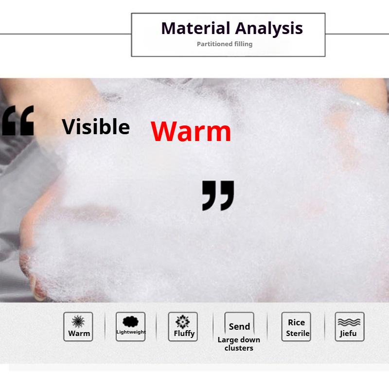 Women's Short Winter Cotton Coat Korean Style Slim Thickened Printed Stand Collar Versatile Cotton Coat Women's Jacket