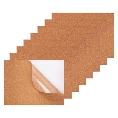 8 Stück selbstklebende Korkplatten Holzdekorationsplatten für DIY-Basteln und Grundabdeckung 1 mm Dicke für Zuhause, Schule, Büro