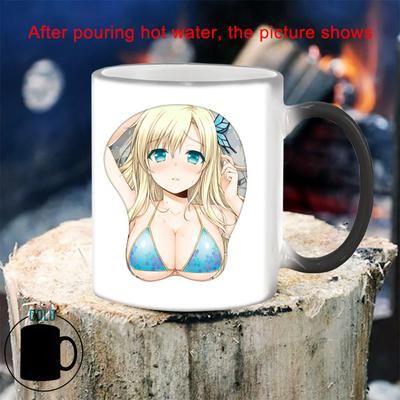 Sexy Cartoon Tasse Heißreaktions-Kaffeetasse BSKT-101 Sublimationsrohlinge Anime-Tasse Farbwechseltassen Keramiktassen Trinkgeschirr Individuell