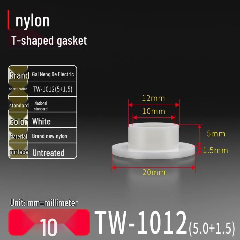 T-förmiger Nylon-Kunststoff-Dichtungsring und Schraubwellenhülse (Für dich: M2-M35)
