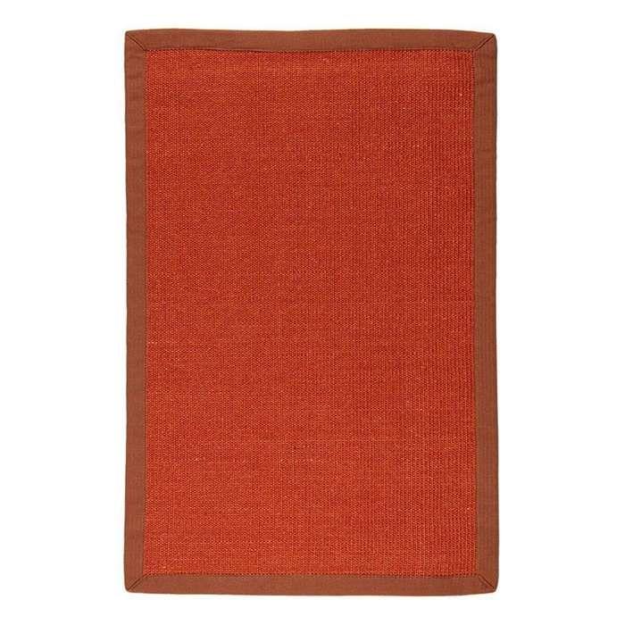 Orange Plant-inspired Jute Rug 70x110 - Bohemian Style