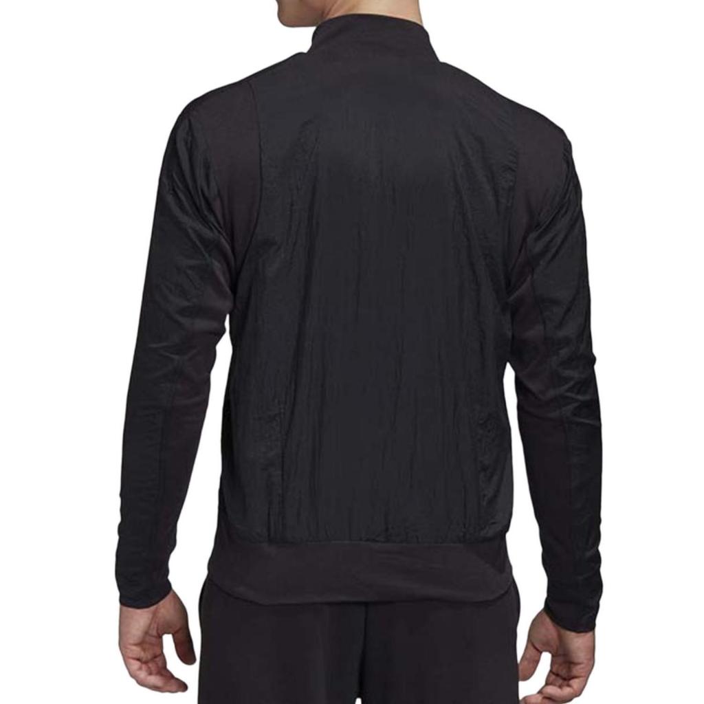 Adidas Logo Zip Pohodlná Ležérní Bunda s Dlouhým Rukávem Pánská Bunda Černá FI4684