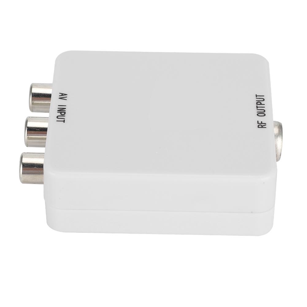 AV To RF Mini Video Converter Box Driver Free Adapter TV Signal Switcher 67.25Mhz 61.25Mhz