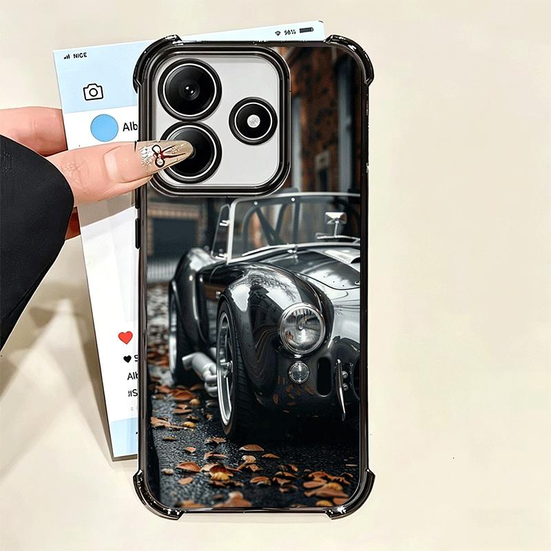 Vintage Car Retro Nostalgia Plating Phone Case For Xiaomi Poco X5 X6 X7 X8 Pro Max F8 Ultra F7 M8 M7 M5S Redmi 15C 15 14C 13C 13
