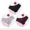 Panties for Woman Sexy Lace Breathable Female Underwear Panty Transparent Brief Girl Underpants Set M-XXL 3 Pcs/lot