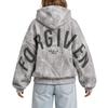 Unisex Letter Camouflage Print Hoodie - Winter Long Sleeve Pullover