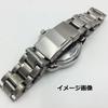 Stainless Steel Watch Band with Side Push Replacement Strap and Spring Bars 20mm Bow 3-link Button, (06, Hook)