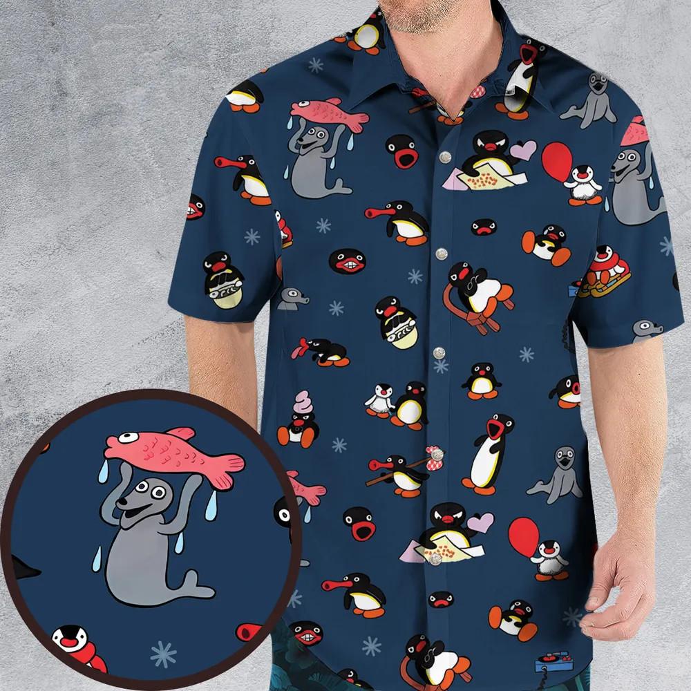 Noot Noot Pingu Hawaiian Shirt Unisex T-Shirt L