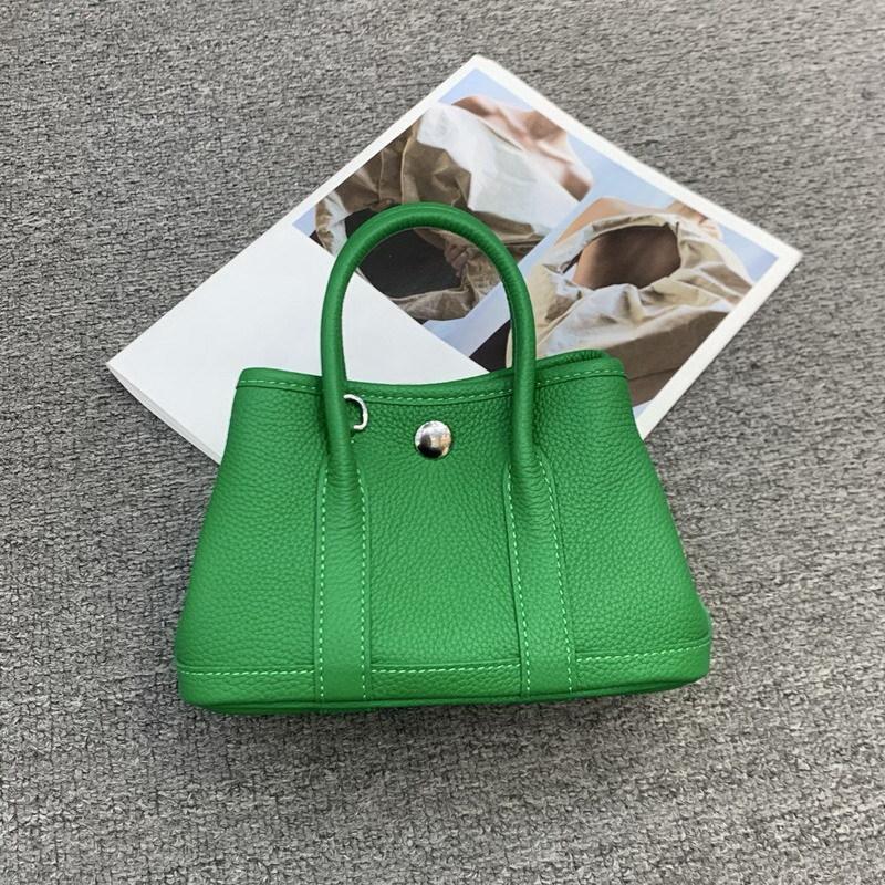 

2026 New Genuine Leather Women s Bag Head Layer Canvas 20cm Mini Garden Handheld Crossbody Cross Border 20cm зелёный