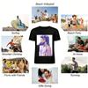 Vintage Chinese Style Purple-haired Girl Print Top Niche Design Casual Loose Crewneck Sweatshirt Pure Cotton T-shirt