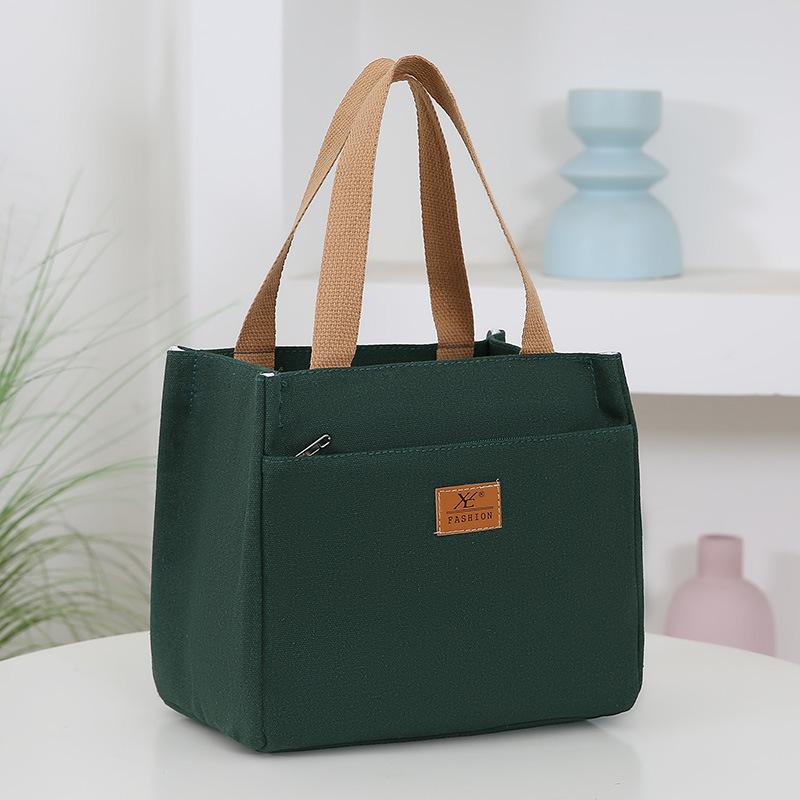 Student Große Kapazität Bento Tasche Lunchbox Tragetasche Einfache Aluminiumfolien-Isoliertasche Arbeit Mit Mittagessen Kleine Handtasche