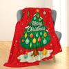 Christmas Tree Blanket, Soft Lightweight Flannel Festive Decorated Trees Throw Blanket for Couch, Bed, Travel, Cozy Warm Winter