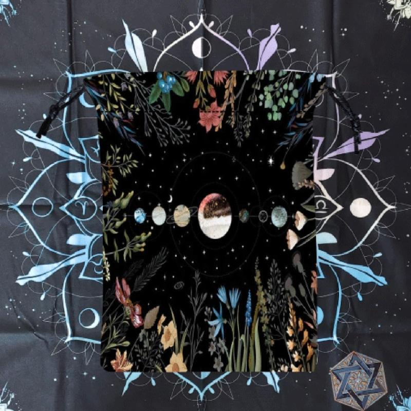 Drawstring Pouch Bag Divinations Tarots Bag Game Dices Oracles Cards Stored Bag