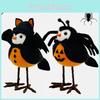 Adorable Halloween Decorations Featuring Spider Bat Bird Figurines For Kids' Gifts