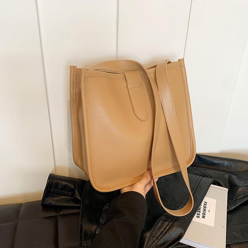 Premium bag fashionable and simple solid color tote tote bag versatile shoulder messenger women's bag
