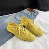 Fashion Women 2025 Casual and Comfortable Shoes Summertime Flat Lace-up Shoes Women Genuine Leather Mesh Ventilation Sneakers