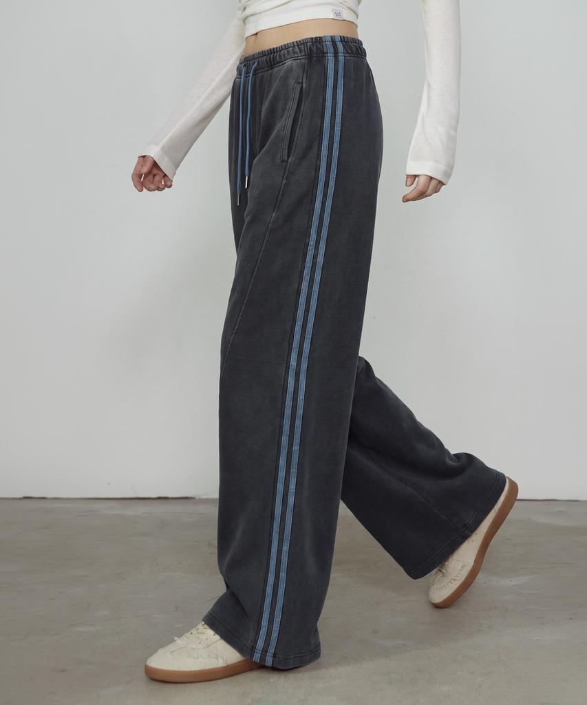 NON AND NON Pigment Curve Line Training Pants_Nftr6610 (Charcoal)