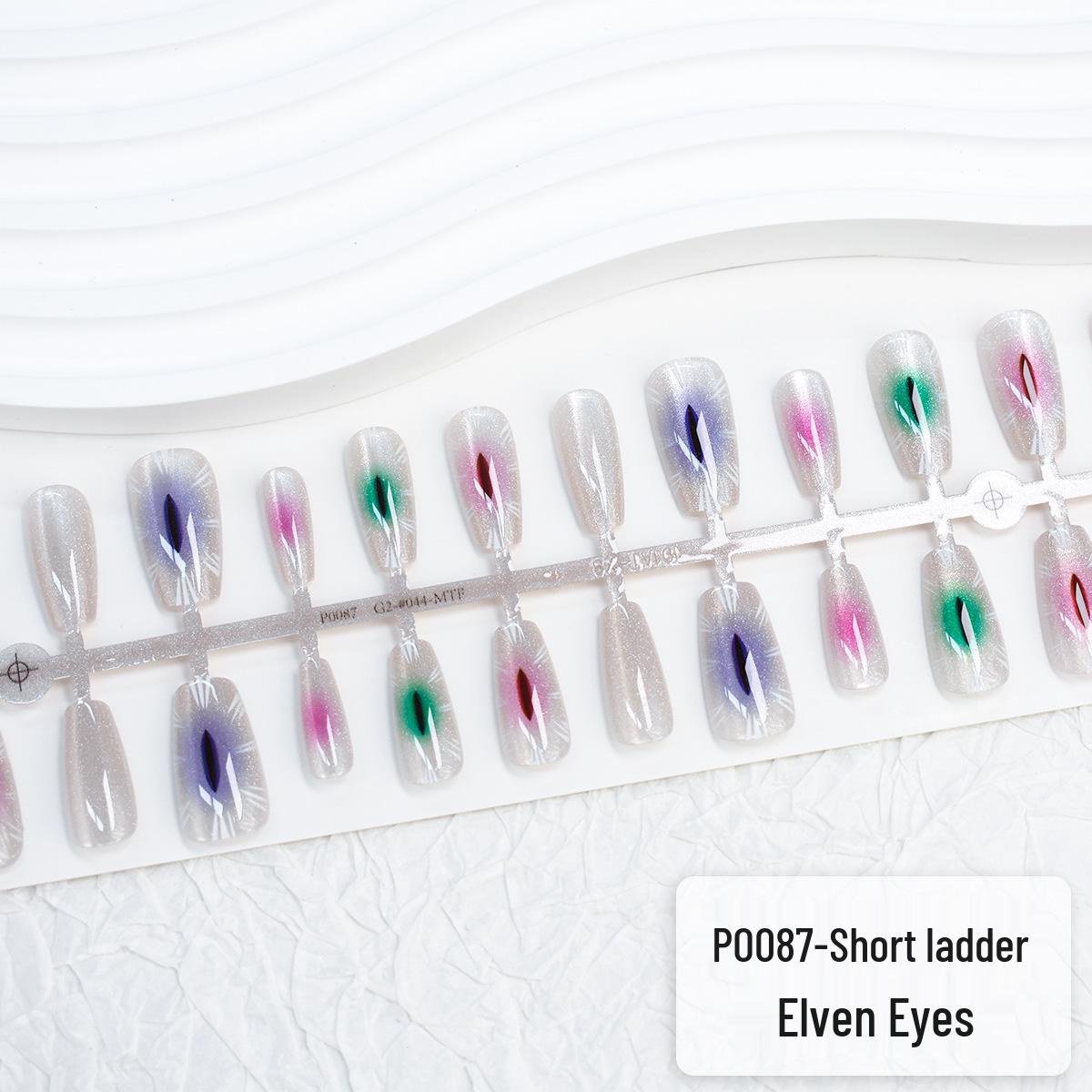 

30 Pieces Wearable Colorful Gradient Cat Eye Nail Art Patches