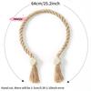 M-2Pcs Magnetic Wooden Tassel Window Curtain Curtain Holdbacks Bathroom Shower Curtain Accessories Home Decor Curtain Buckles
