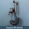 gunmetal grey mop pool faucet with abs spray gun & spring hose