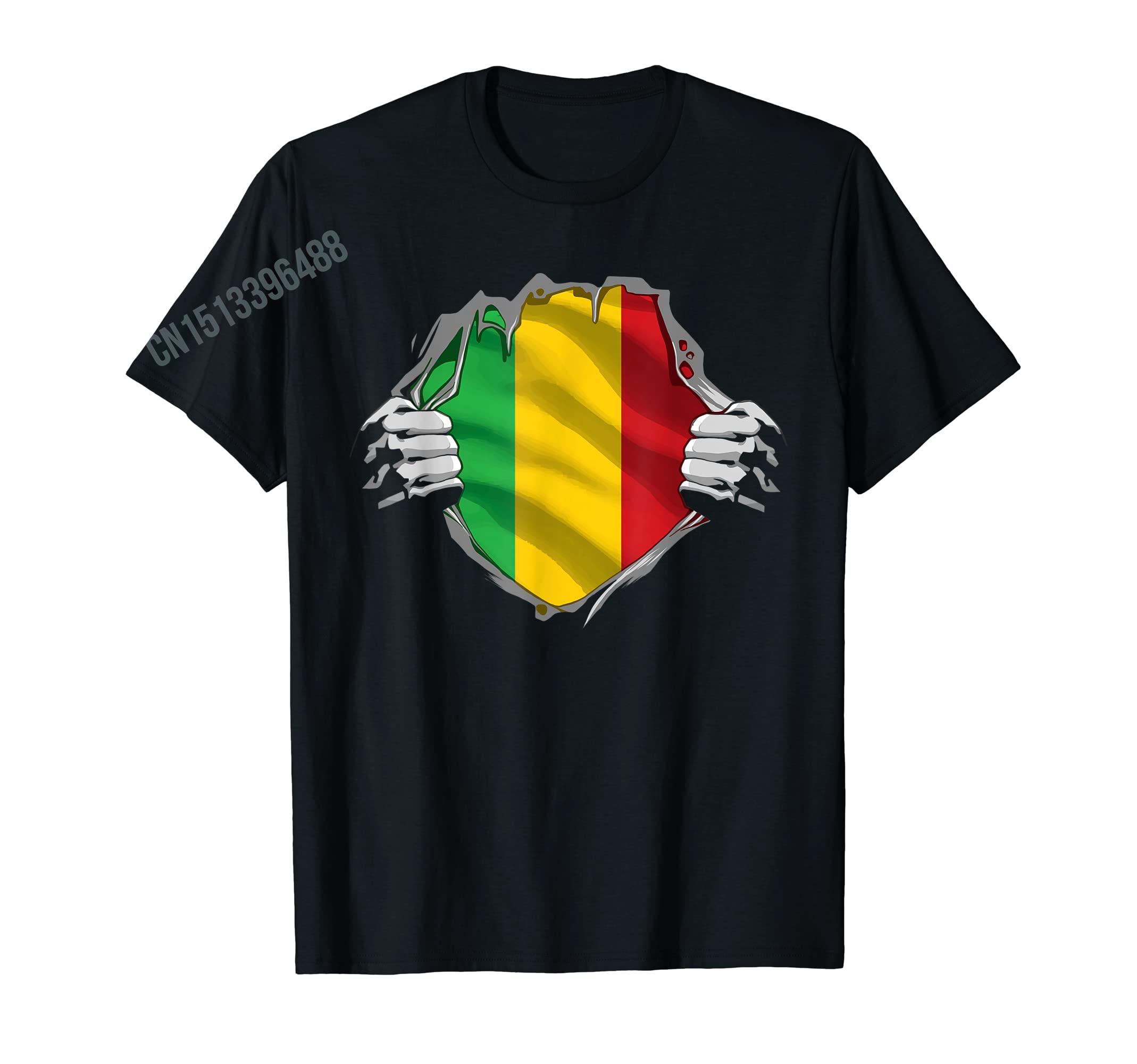 More Design Super Malian Flag Mali Map TShirt For Men Women T Shirt Tops Cotton Tees S
