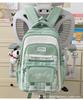 Schoolbag new student schoolbag travel backpack plaid contrasting color college style middle school student multi-compartment backpack